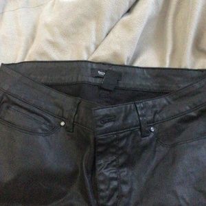 White House Black Market Black Coated Jeans Size 10